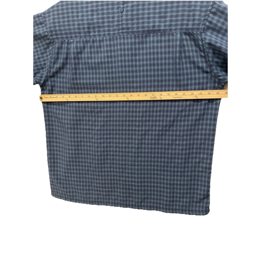 The North Face Men Plaid Short Sleeve Zip Pocket Button-Up Blue/Teal Shirt XL‎ - Picture 8 of 8